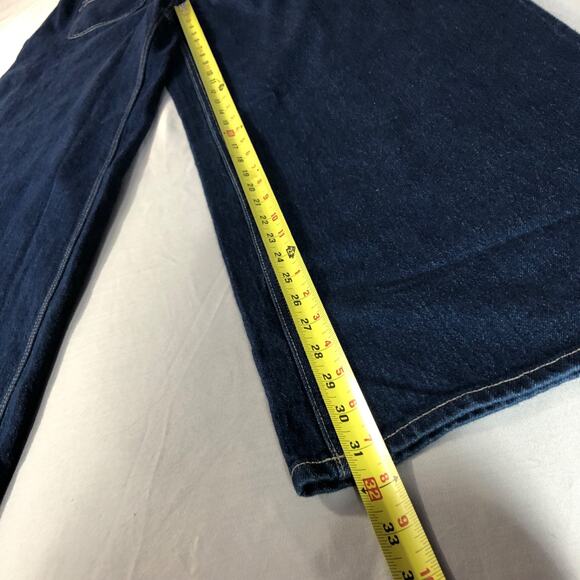 NWT Free Assembly Patch Pocket Jeans Womens Blue Wide Leg Dark Wash Size 16 New - Picture 4 of 13